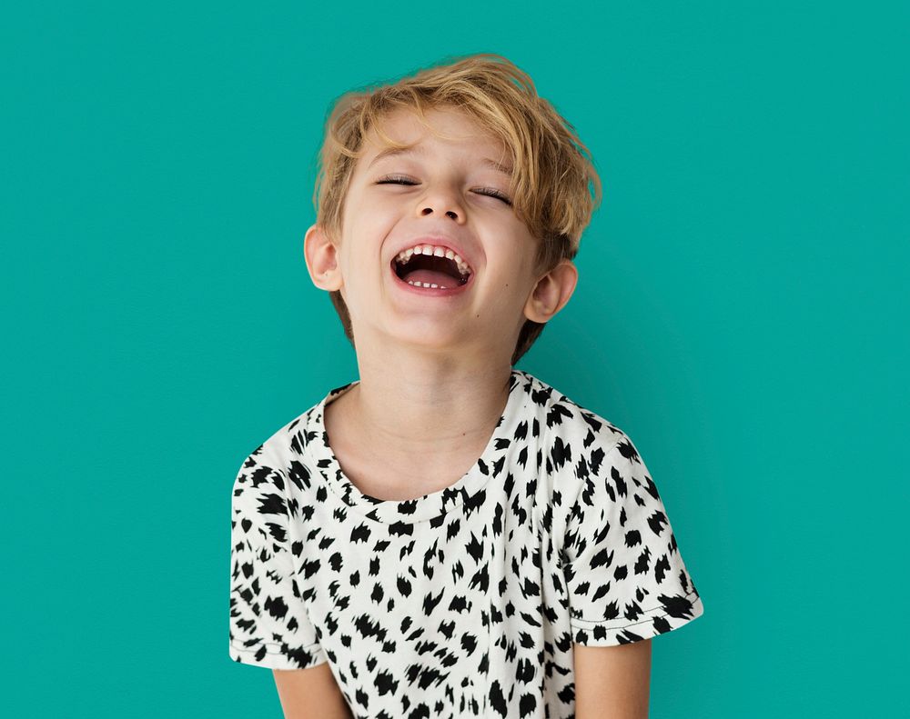 Boy Smiling Studio Portrait Concept