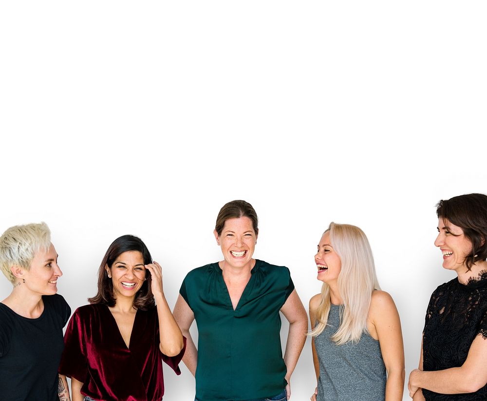 Group of Women Smile Talk Together