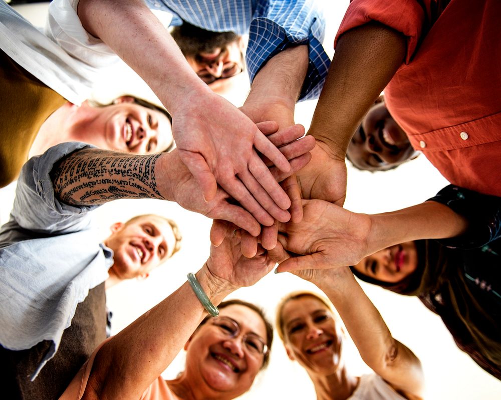 Diverse People Together Teamwork Partnership