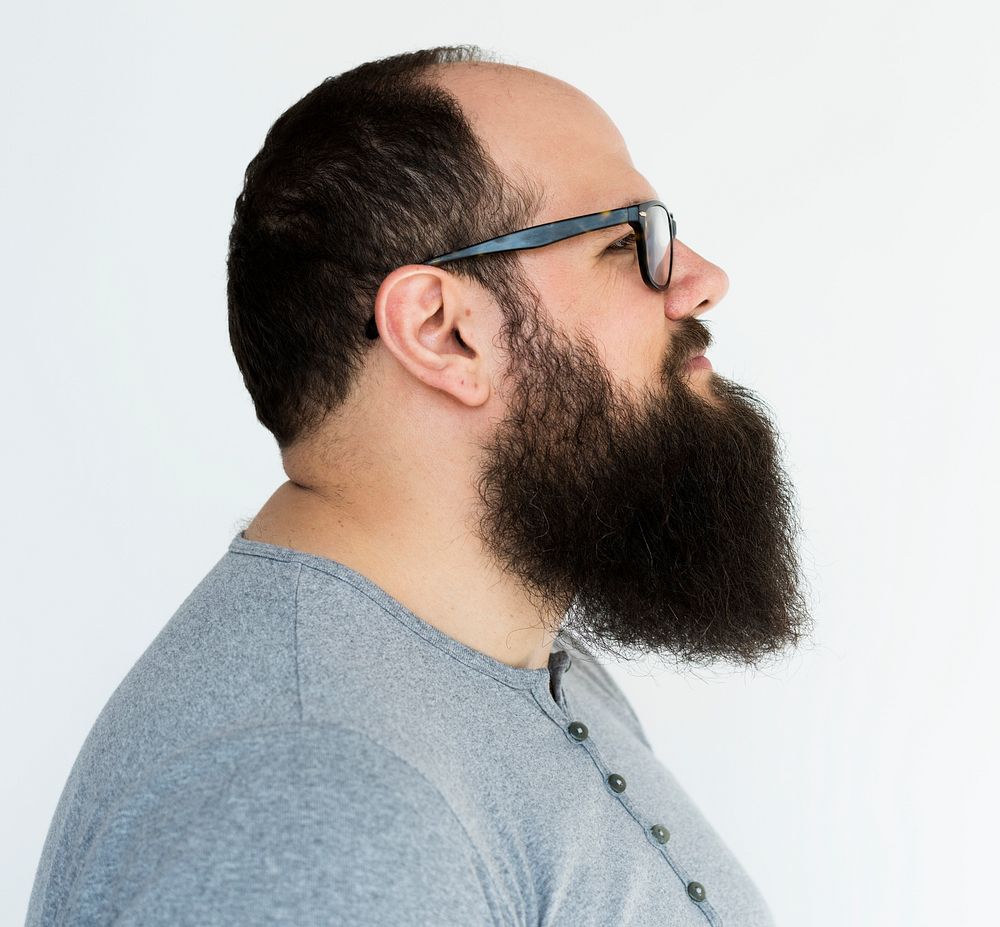 Portrait of a large bearded man