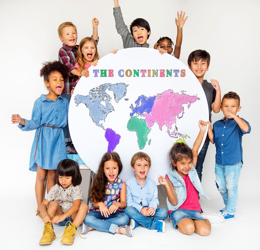 Continents World Planet Diverse Ethnicity