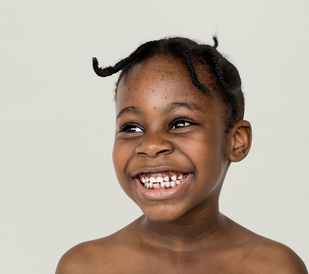 African kid portrait shoot with smiling expression