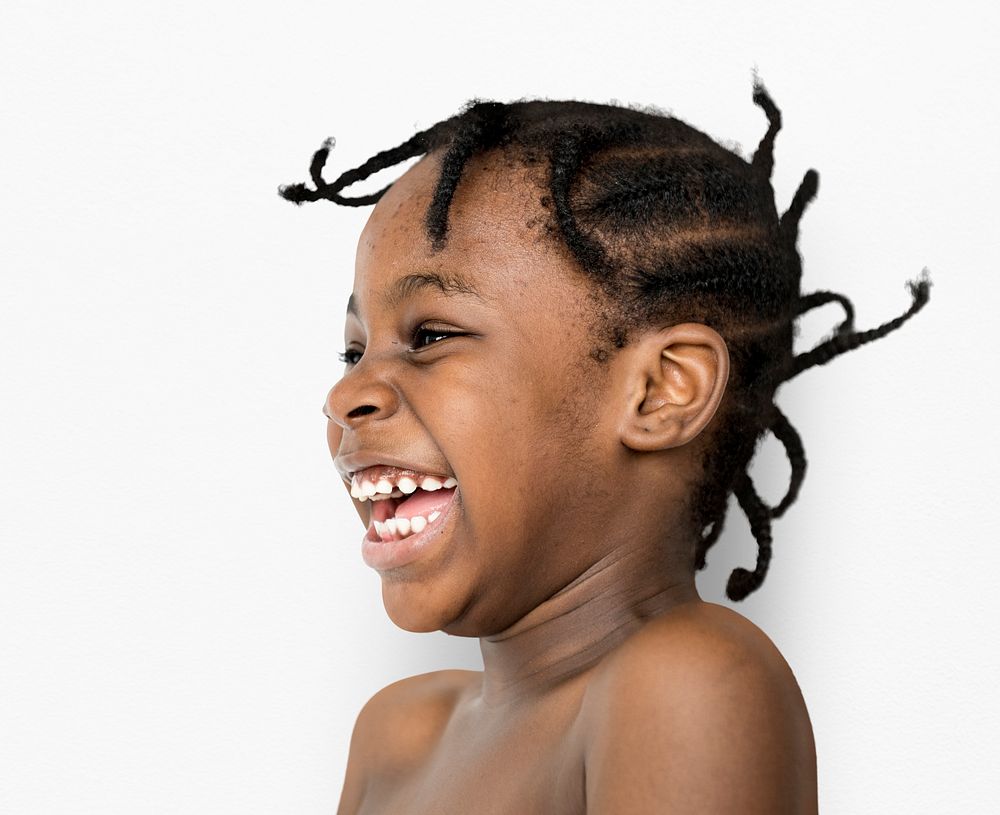 African Descent Boy Toothy Laughing Smiling