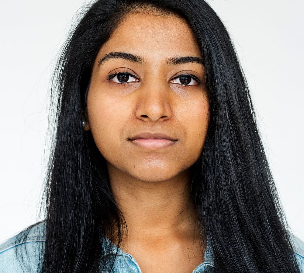Indian girl casual studio portrait