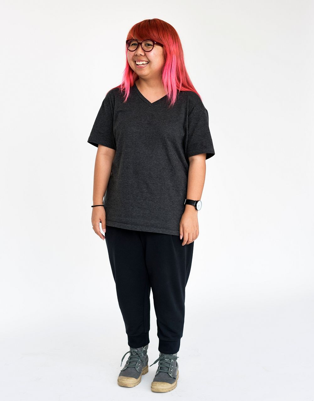 Asian woman young full body studio shoot