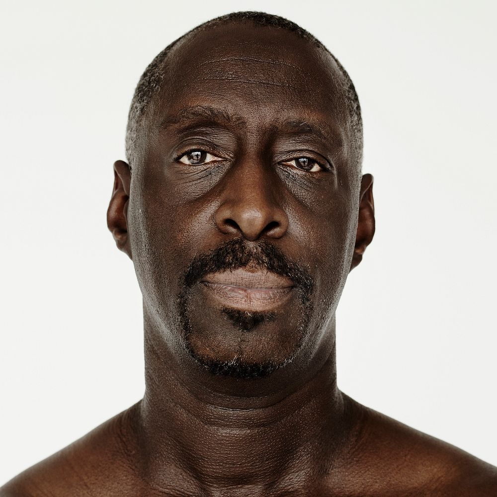 Worldface-African man in a white background