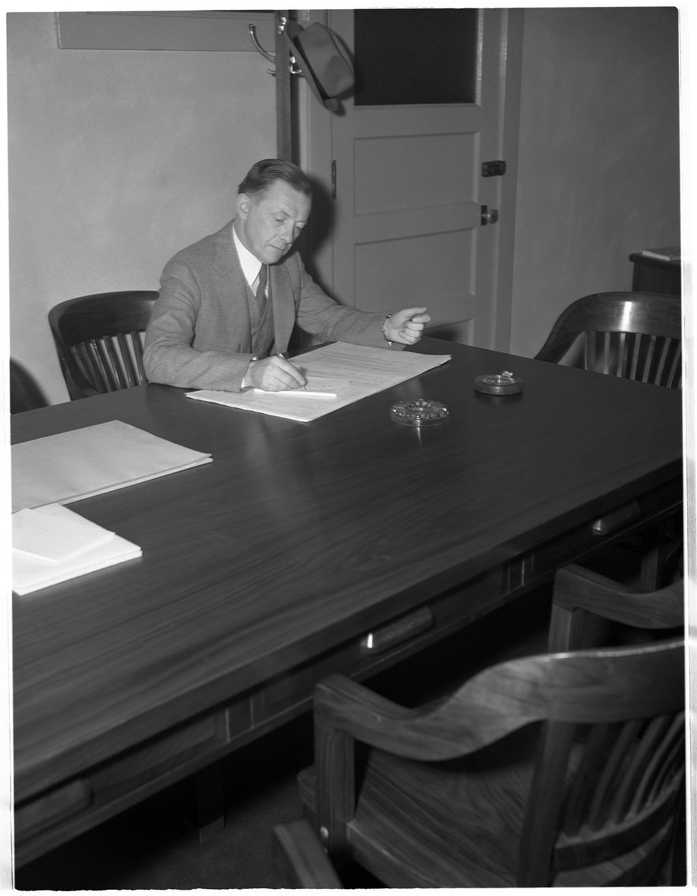 L.W. Smith, assistant consultant, Lumber and Timber Products Unit. Sourced from the Library of Congress.