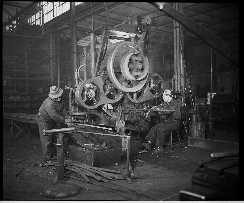 Metal strip cutter. Gichner Iron Works, Washington, D.C.. Sourced from the Library of Congress.