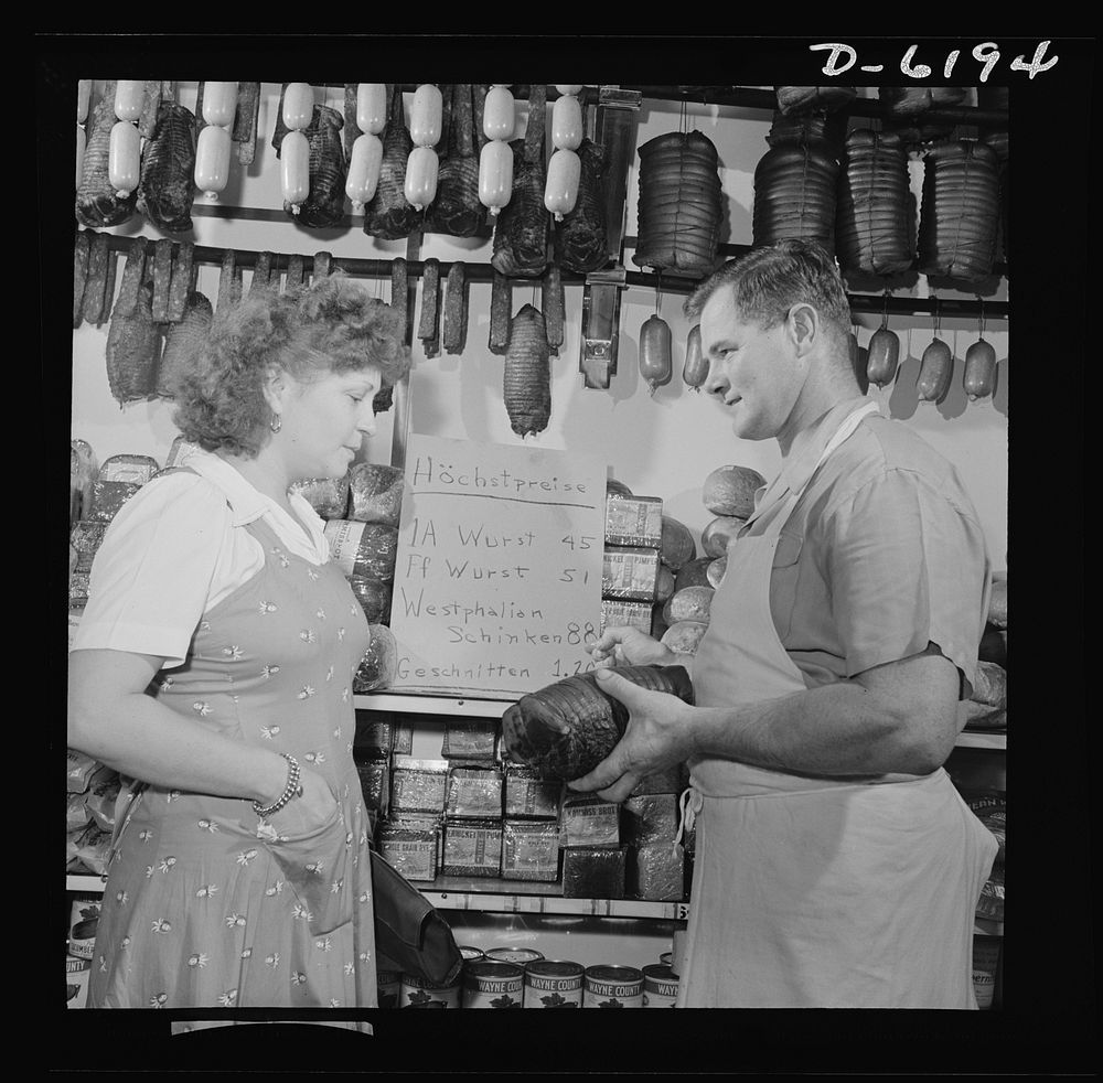 Posting ceiling prices in foreign languages. Anthony Weber, proprietor of a store in the German section of New York, is…
