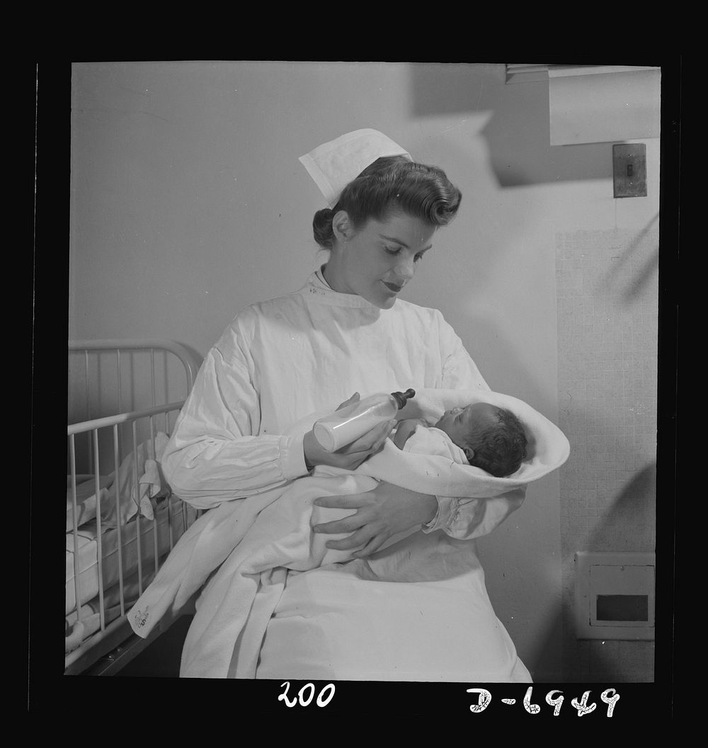 Nurse training. Just as they take biology and chemistry, students of nursing "take babies" as the young nurses say. Here…