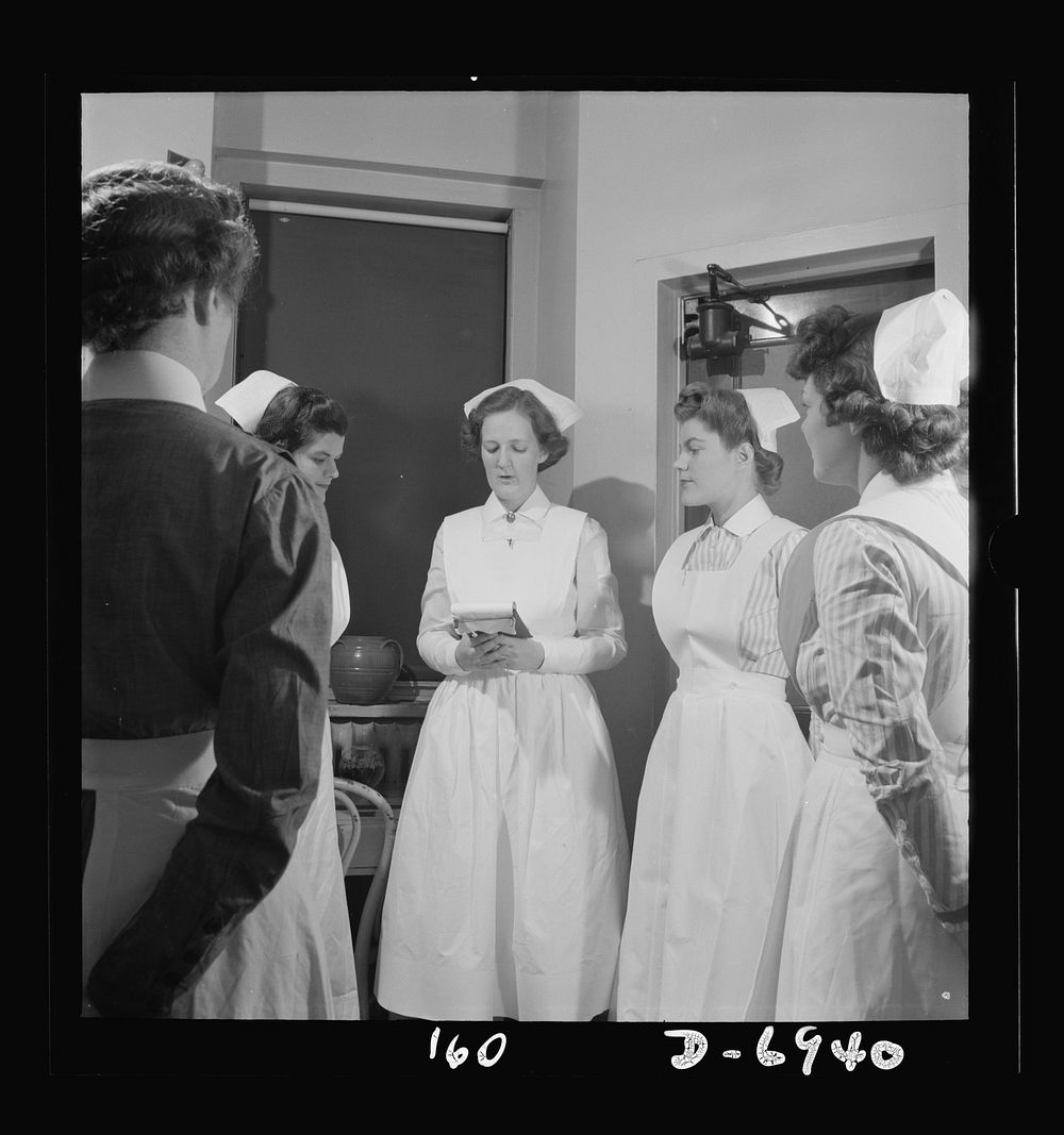 Nurse training. The "morning circle" starts the day's work for the student nurses. Here students get their assignment and…