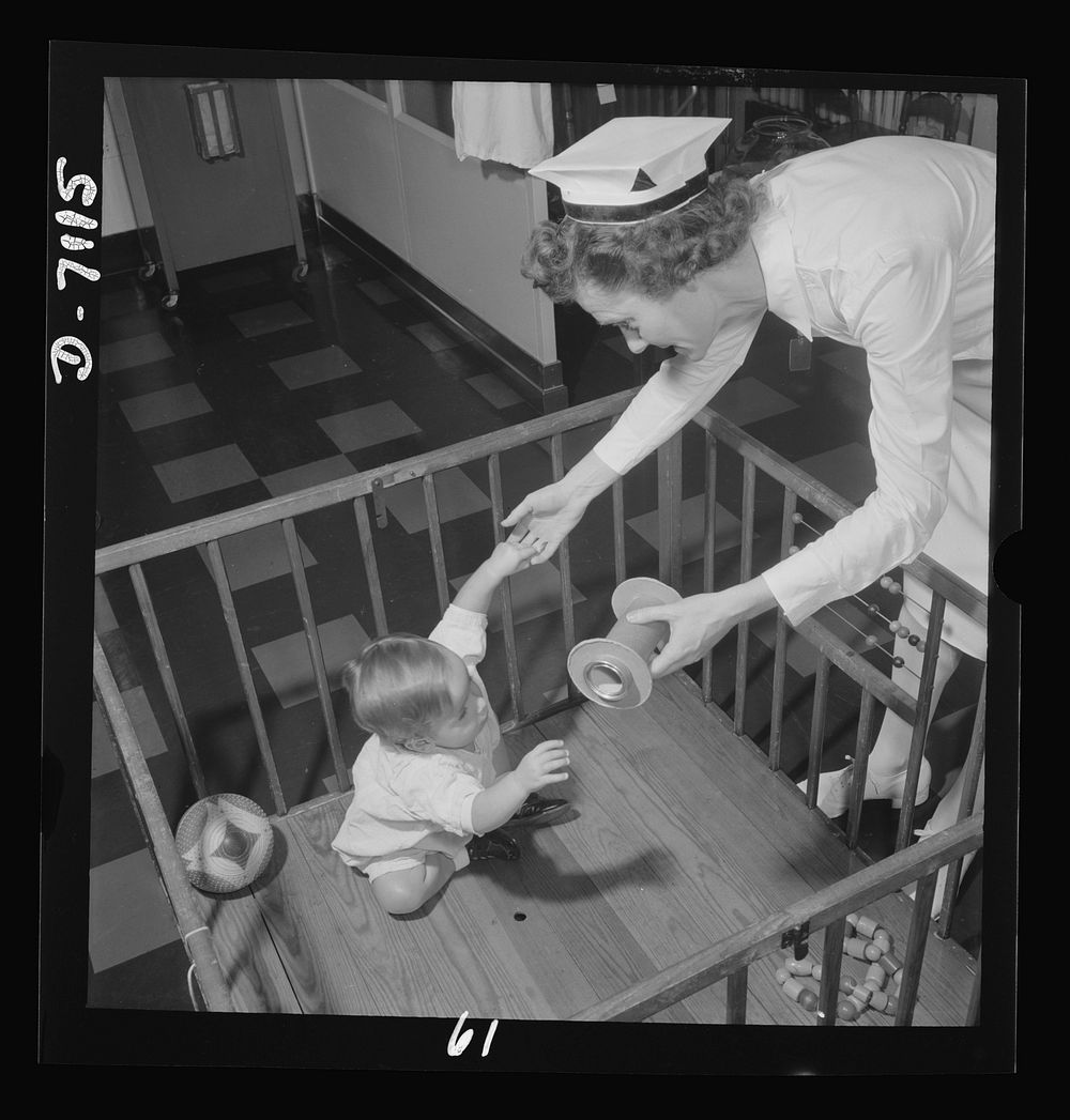 Nurse training. "Occupational therapy" for the very young. Convalescence in children, as in adults, is hastened by the…