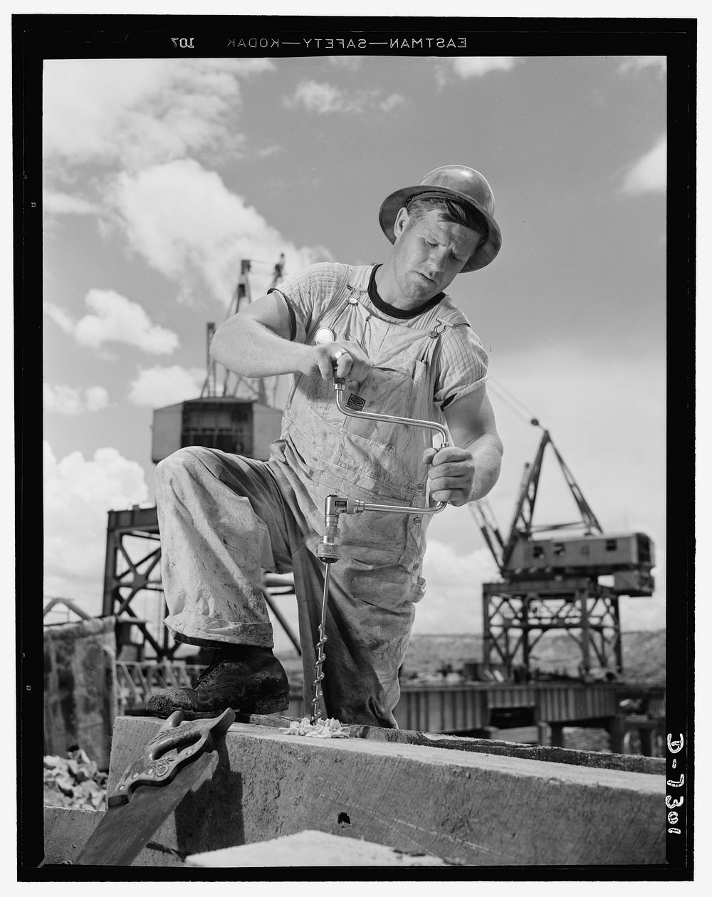 Tennessee Valley Authority. Construction of Douglas Dam. A carpenter at the TVA's new Douglas Dam on the French Broad River.…