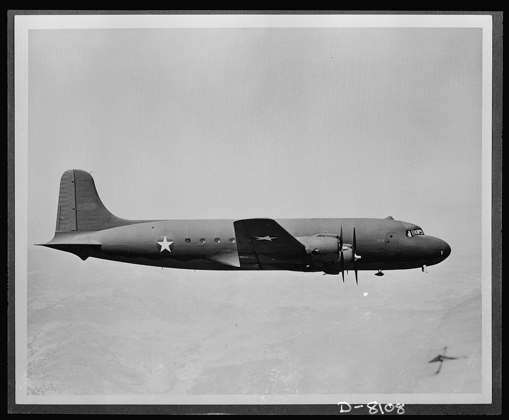 [C-54A Skymaster transport aircraft used by the U.S. Army Air Forces during World War II]. Sourced from the Library of…