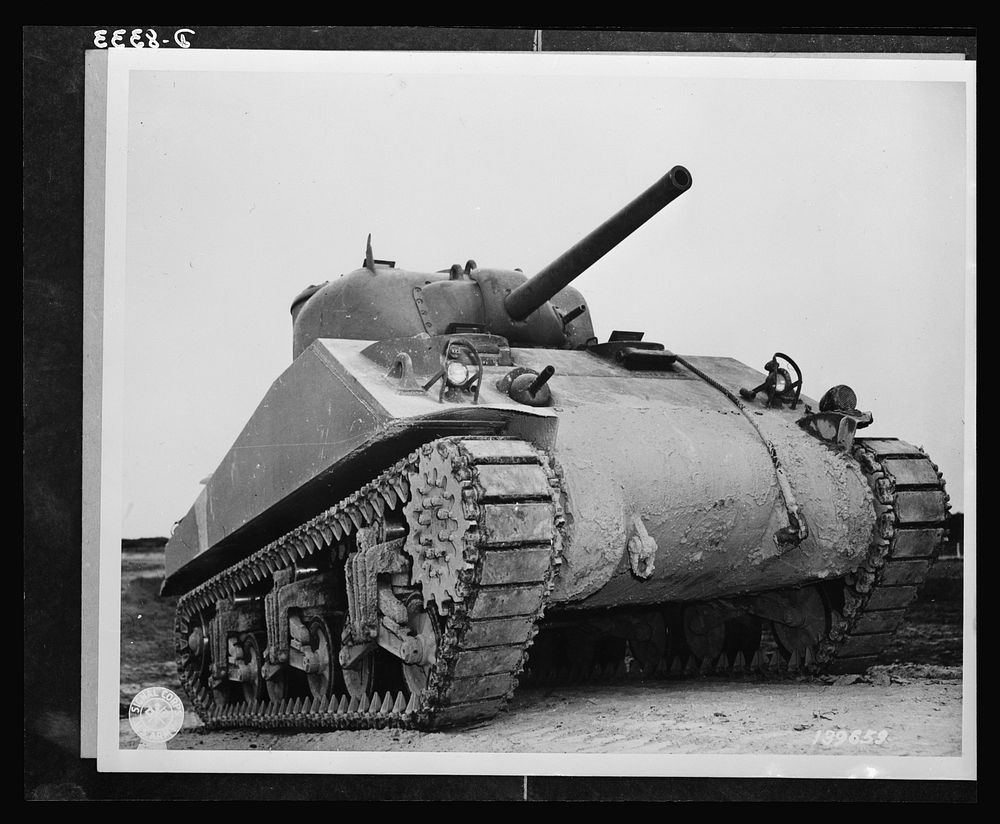 M-4 tanks. M-4's are thoroughly tested before being shipped to the battlefront. The tank shown here, at the Aberdeen…