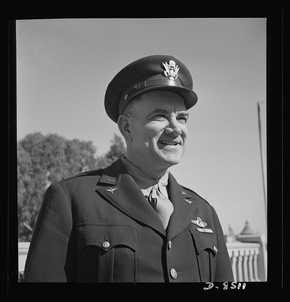 Colonel Robert Kauch, Commanding Officer, Air Service Command, 9th Air Force, Garden City, New York. Sourced from the…