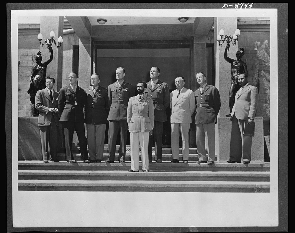 American military delegation calling on Haile Sellassie. At the conclusion of the conference, His Majesty, Haile Sellassie…
