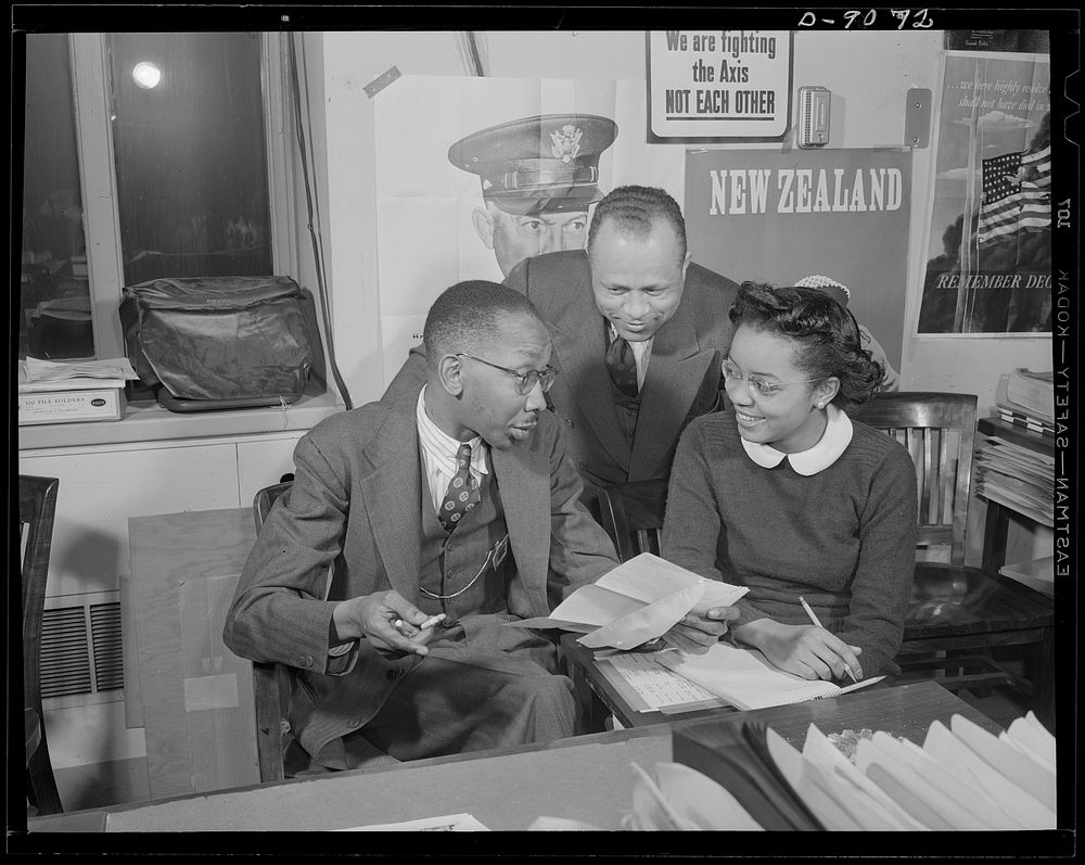 Office of War Information news bureau. Ted Poston, African American desk editor of the Office of War Information (OWI)…