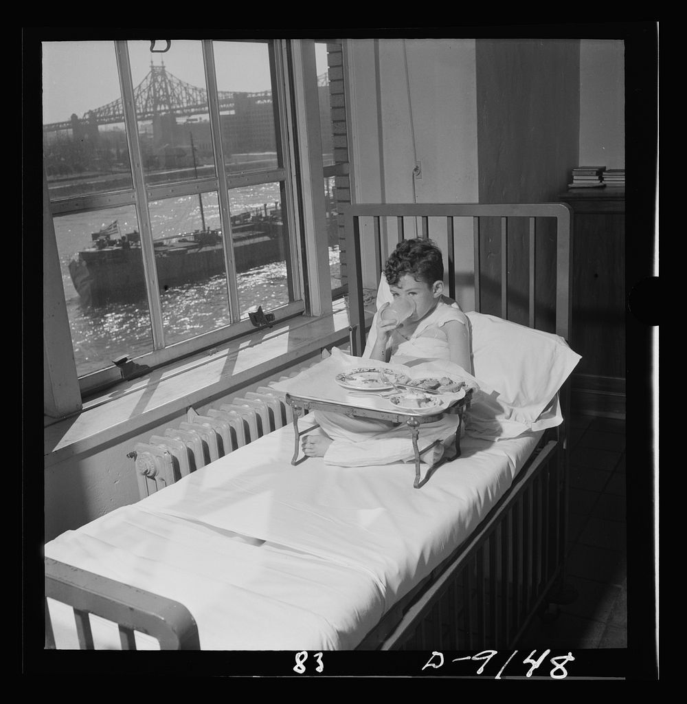 The welfare of this young patient, suffering from burns, is aided by having his bed placed near a window from where he can…