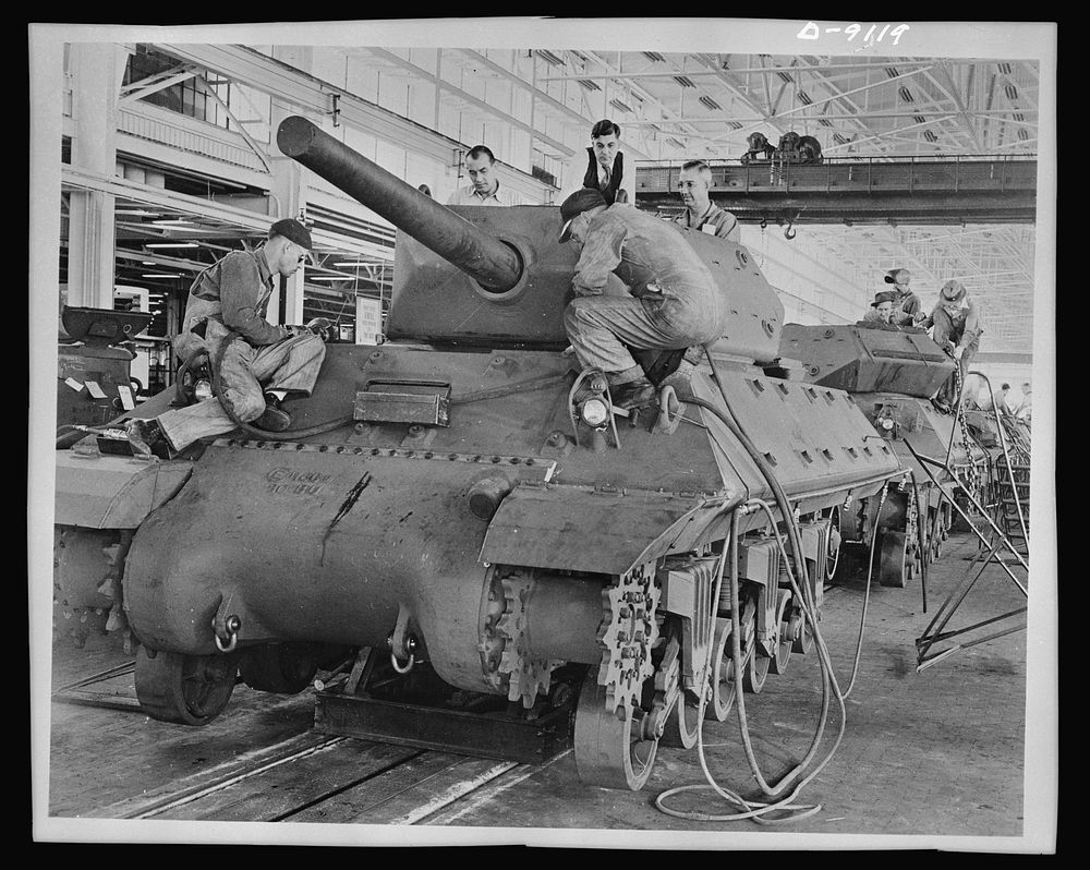 M-10 tank destroyer. The M-10 "tank destroyer," shown in mass production at General Motors tank arsenal. Designed with…