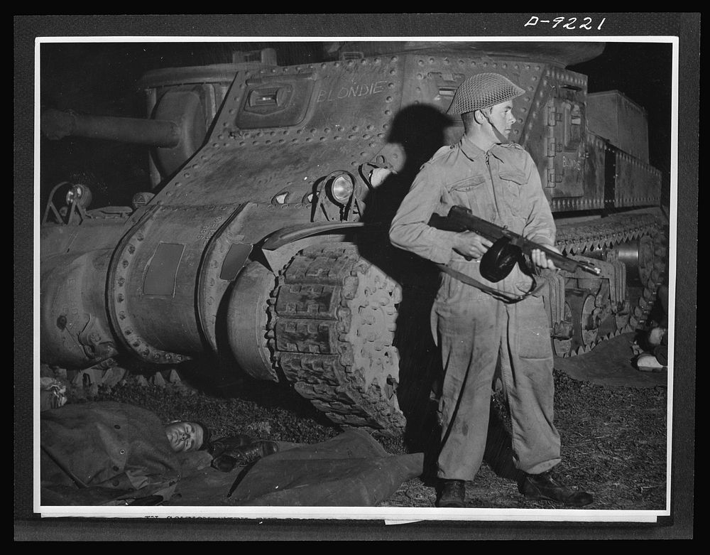 Australia in the war. American tanks and guns, provided under lend-lease, are performing a vital role in building up…