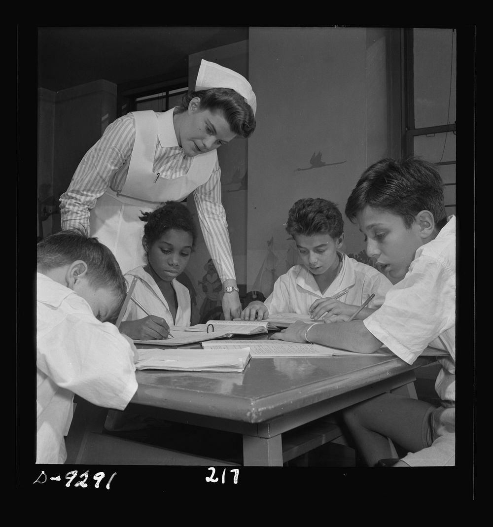 Nurse training. Nurses as well as teachers are needed in the hospital schoolroom where convalescing youngsters keep up with…