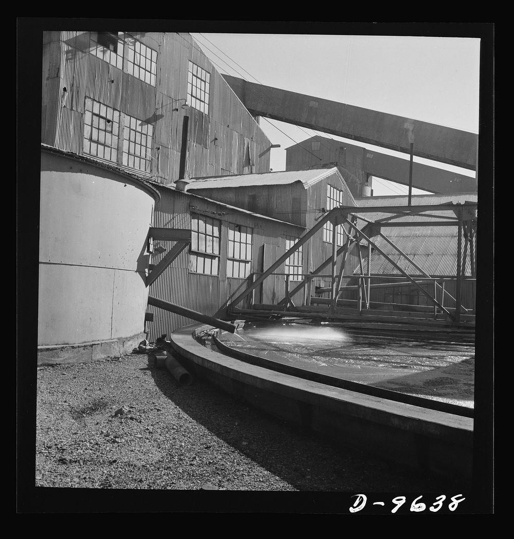 Production. Zinc. Recovering zinc by flotation at a large concentrator. From the Eagle-Picher plant near Cardin, Oklahoma…