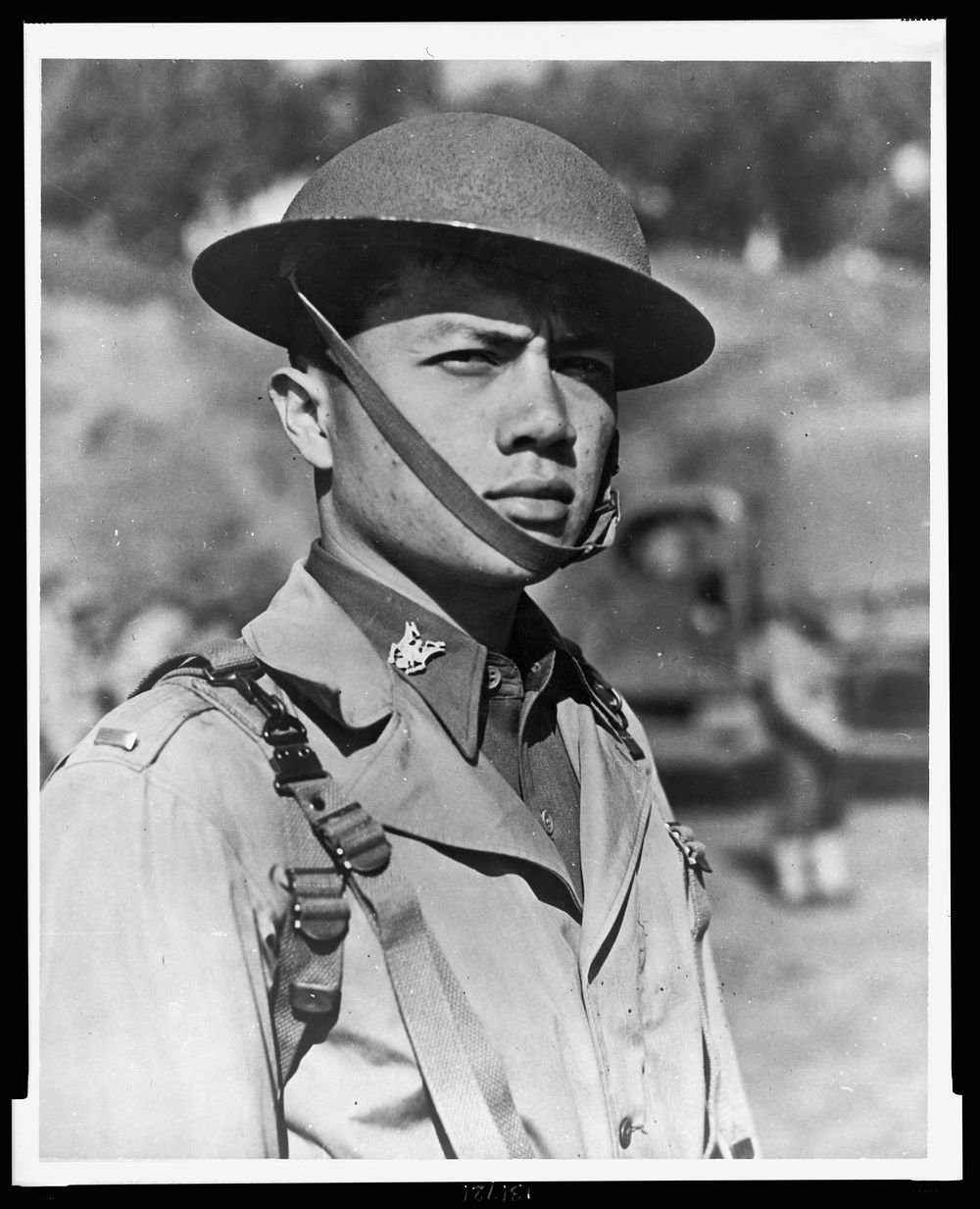 Lieutenant Roberto Lim of the Philippine Islands, now serving in the U.S. Army Air Corps. Sourced from the Library of…