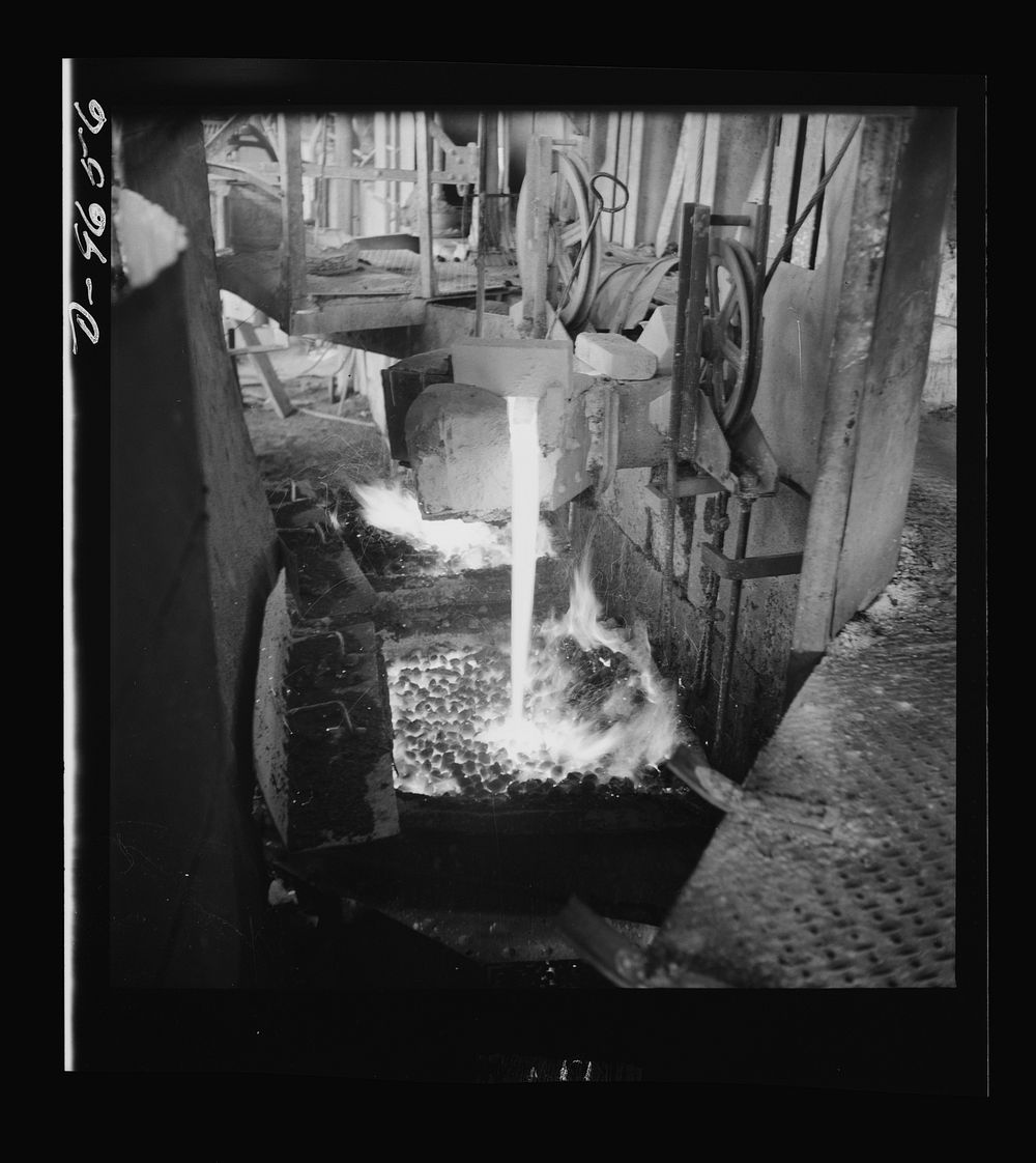 Production. Copper (refining). Pouring copper ingots at a large copper refining operation. Large amounts of copper are…
