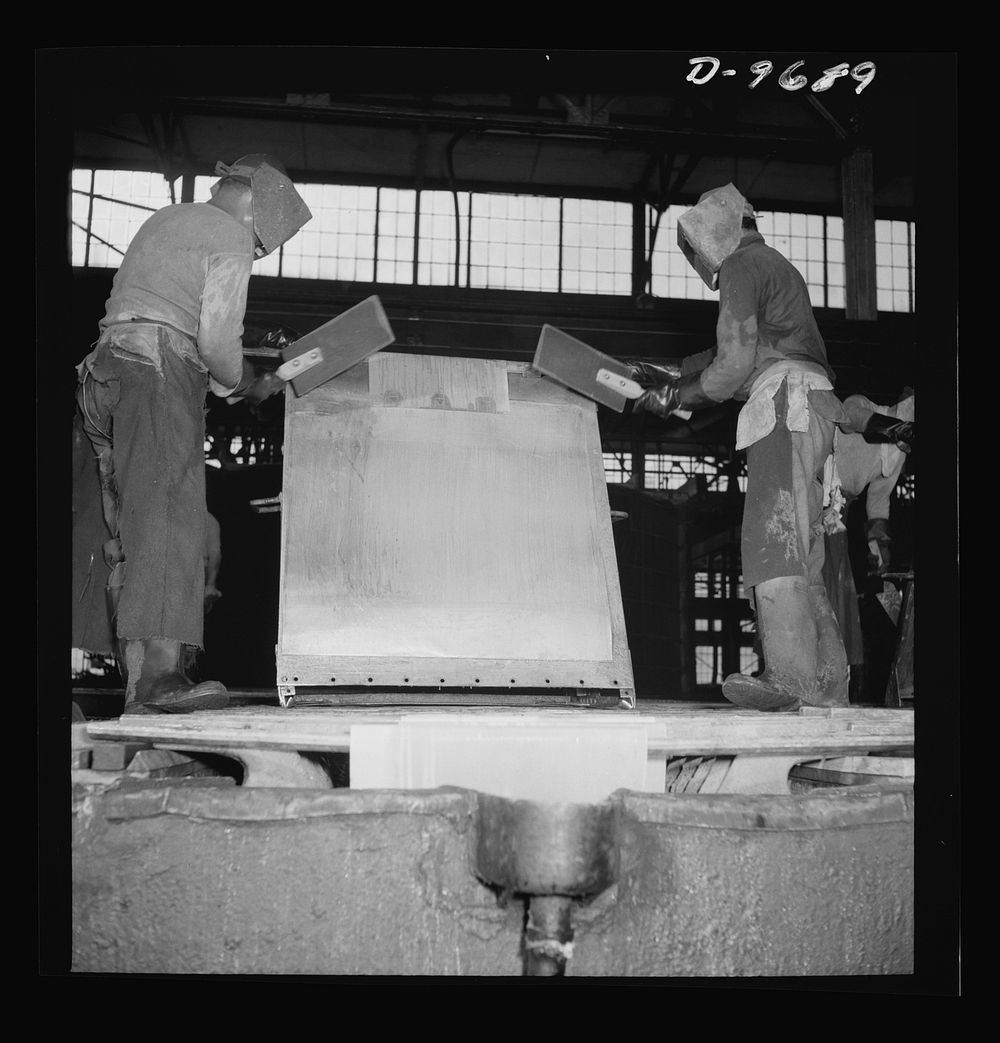 Production. Copper (refining). Sheets of copper produced by electrolysis at a large refining operation. These will be melted…