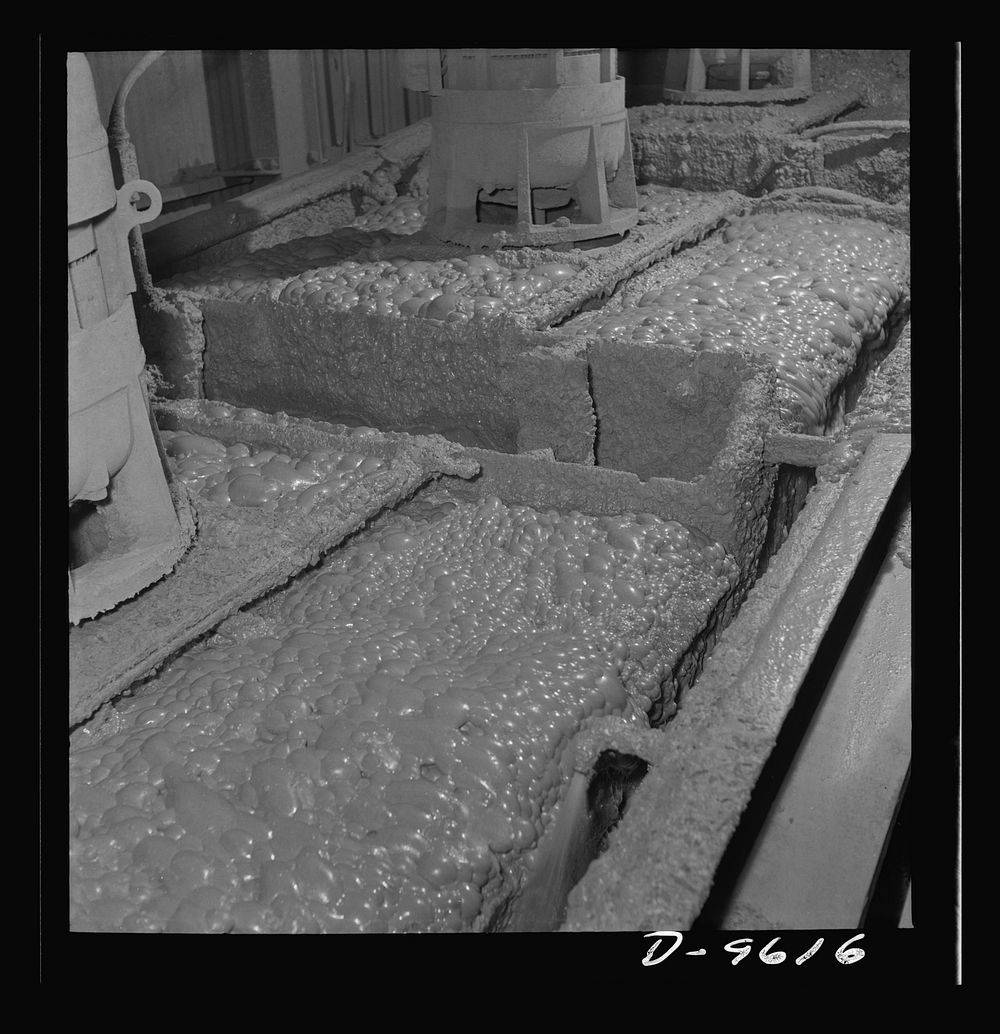 Production. Zinc. Flotation machines at a large zinc concentrator. From the Eagle-Picher plant near Cardin, Oklahoma, come…