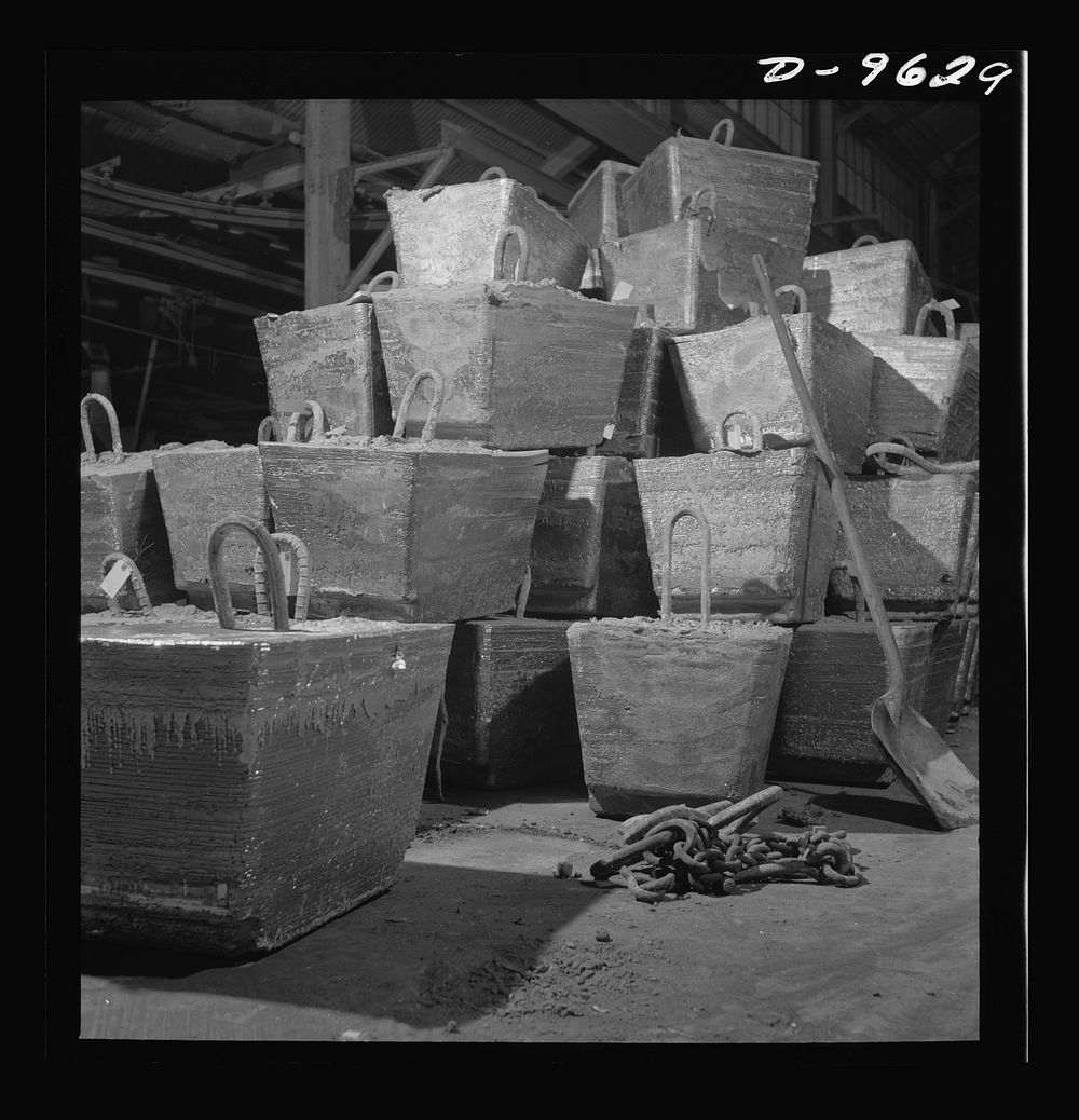 Production. Zinc. Jumbo blocks of lead weighing 2,500 pounds each at a large smelting operation. From the Eagle-Picher plant…