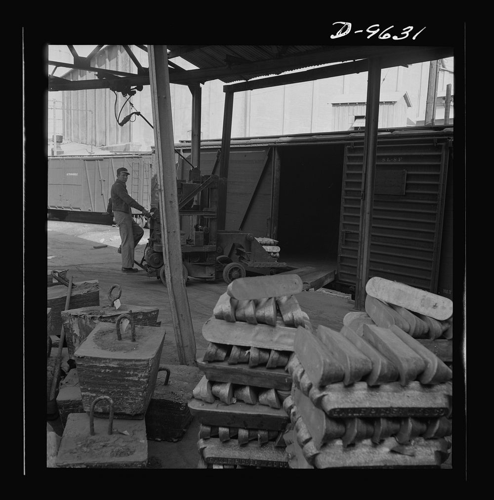 Production. Zinc. Lead in the forms of pigs and of "jumbo-blocks" being loaded on railway cars at a large smelting plant.…