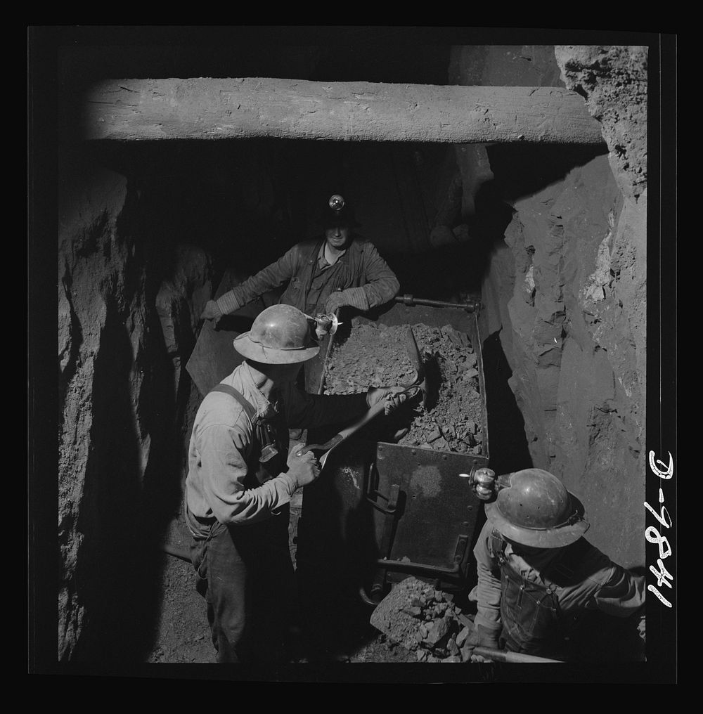 Production. Lead. Loading lead ore at a mine near Creede, Colorado. Creede, for many years a "ghost town," has resumed the…