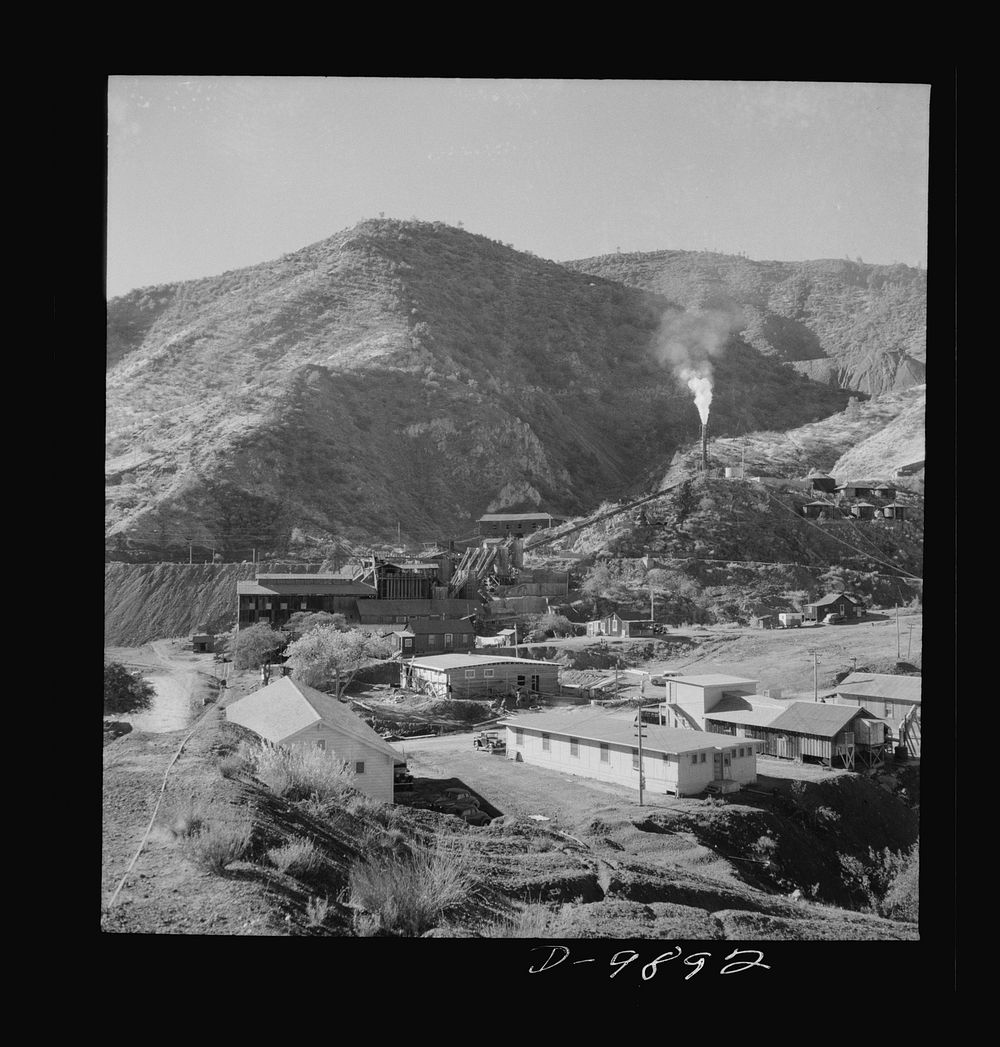 Production. Mercury. Mercury extraction plant near mines at New Idria, California from which ore is secured. Triple…