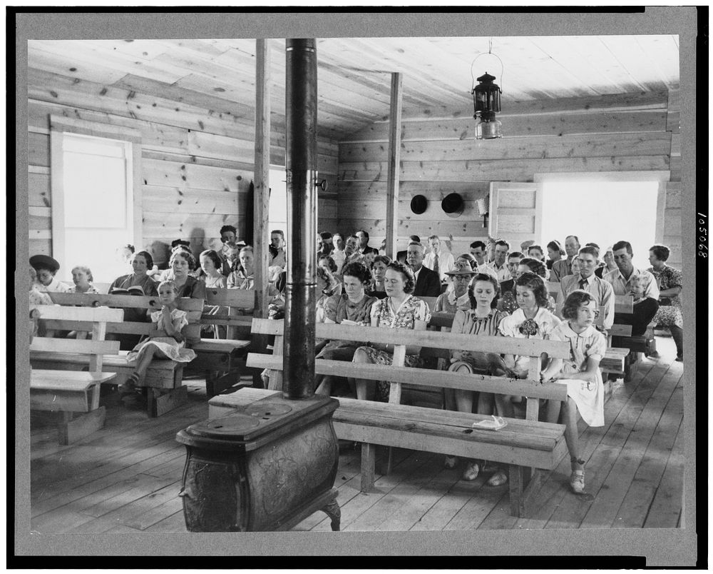 All day community sing, Pie Town, New Mexico by Russell Lee