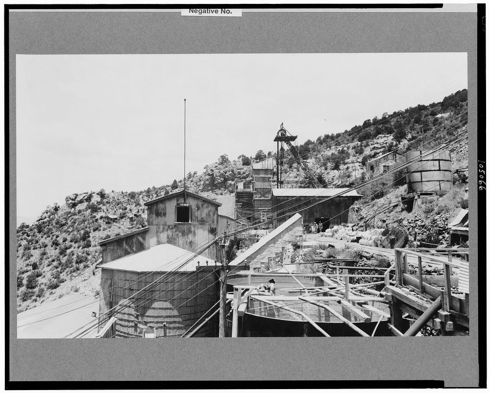 The mill. Gold mine at Mogollon, New Mexico by Russell Lee