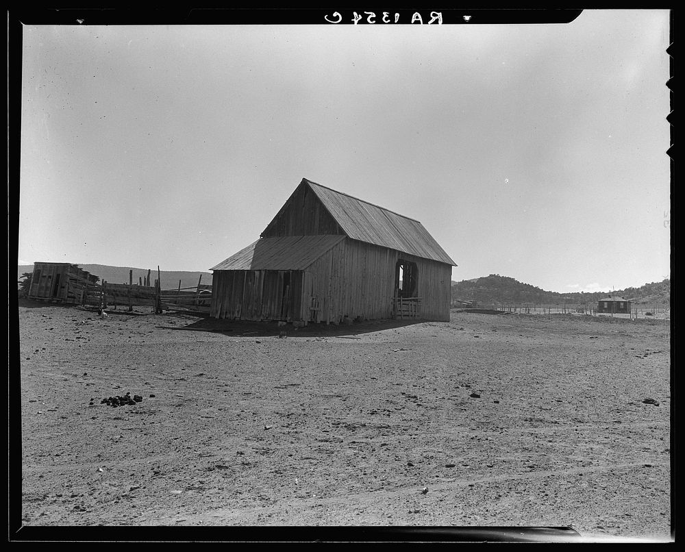 Typical barn on the edge of town. Escalante, Utah. Sourced from the Library of Congress.