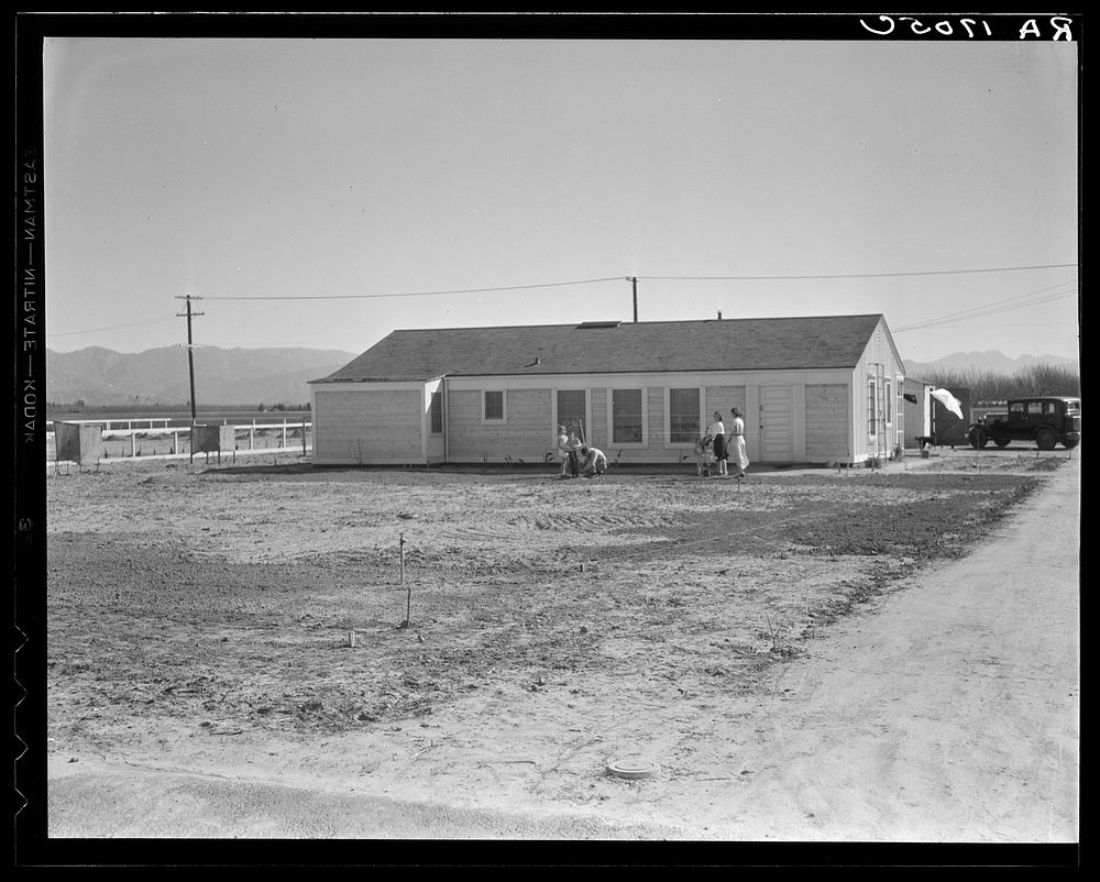 San Fernando federal subsistence homesteads. Forty homes, all occupied, each with nearly an acre of ground. Average income…