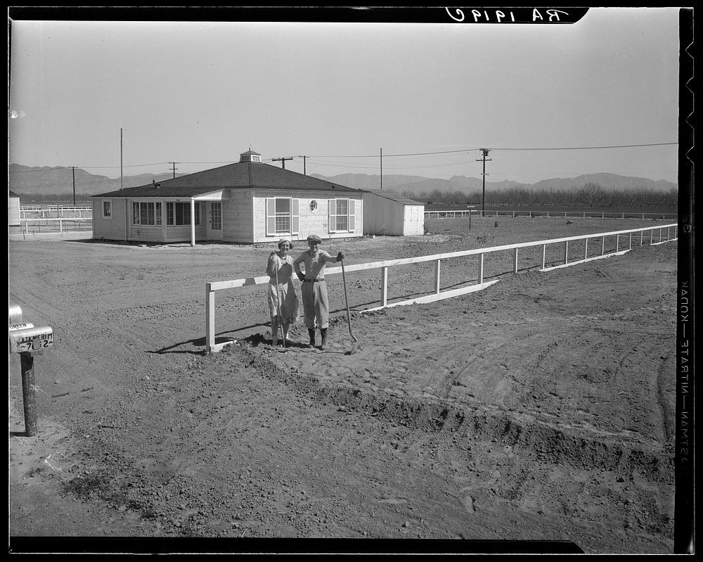 San Fernando federal subsistence homesteads. Forty homes, all occupied, each with nearly an acre of ground. California.…