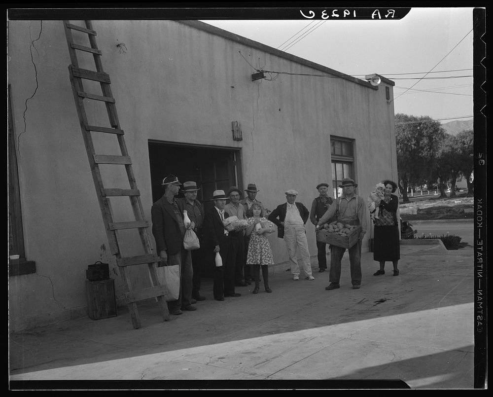Self-help cooperative. Members of the community. Burbank, California. Sourced from the Library of Congress.