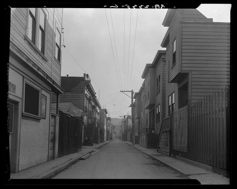 Mission District. San Francisco, California. Rent twenty to twenty-two dollars a month for three or four rooms by Dorothea…