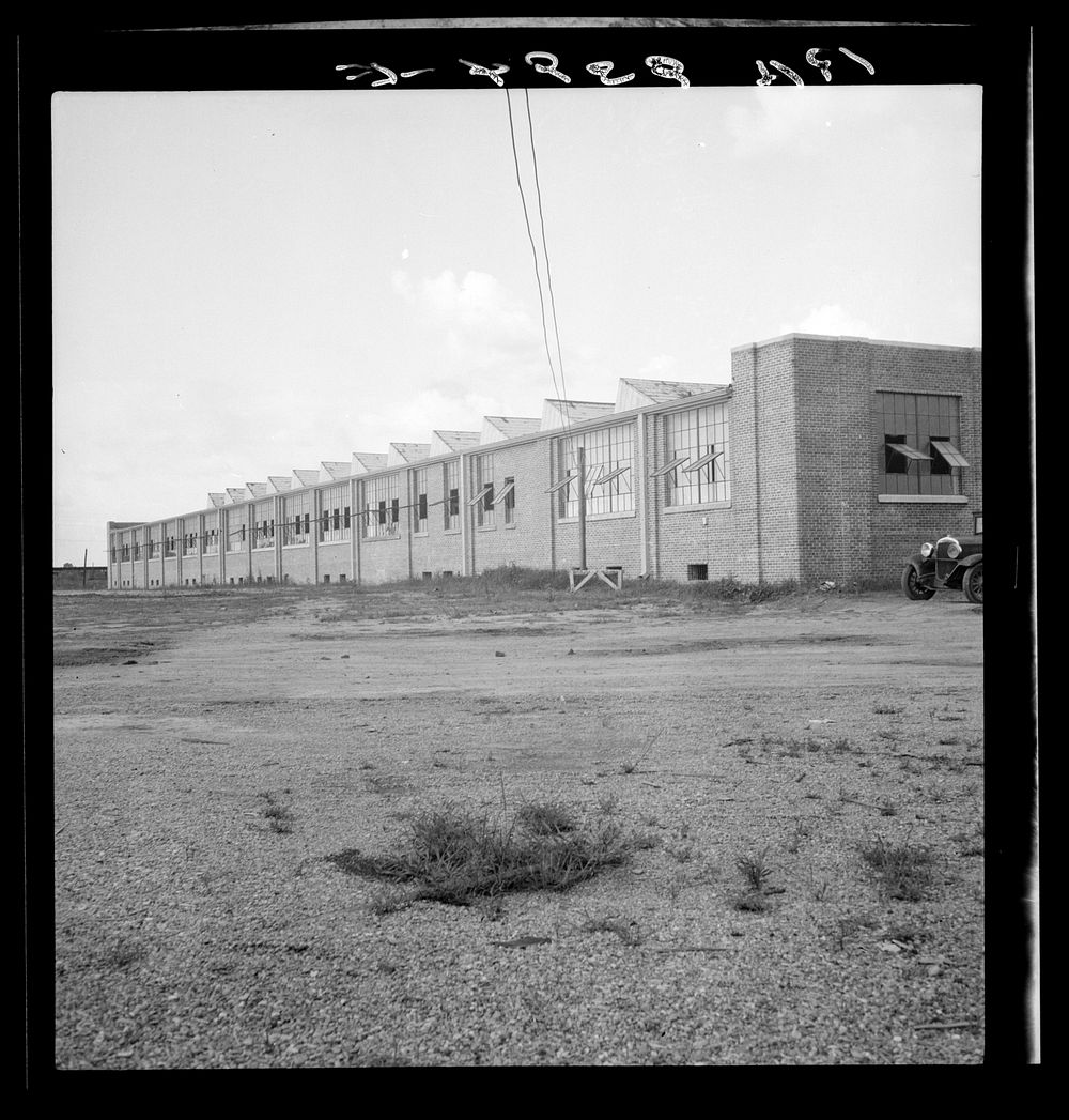 Textile factory built by Work Projects Administration (WPA) and leased to private industry to bring payroll to Brookhaven…