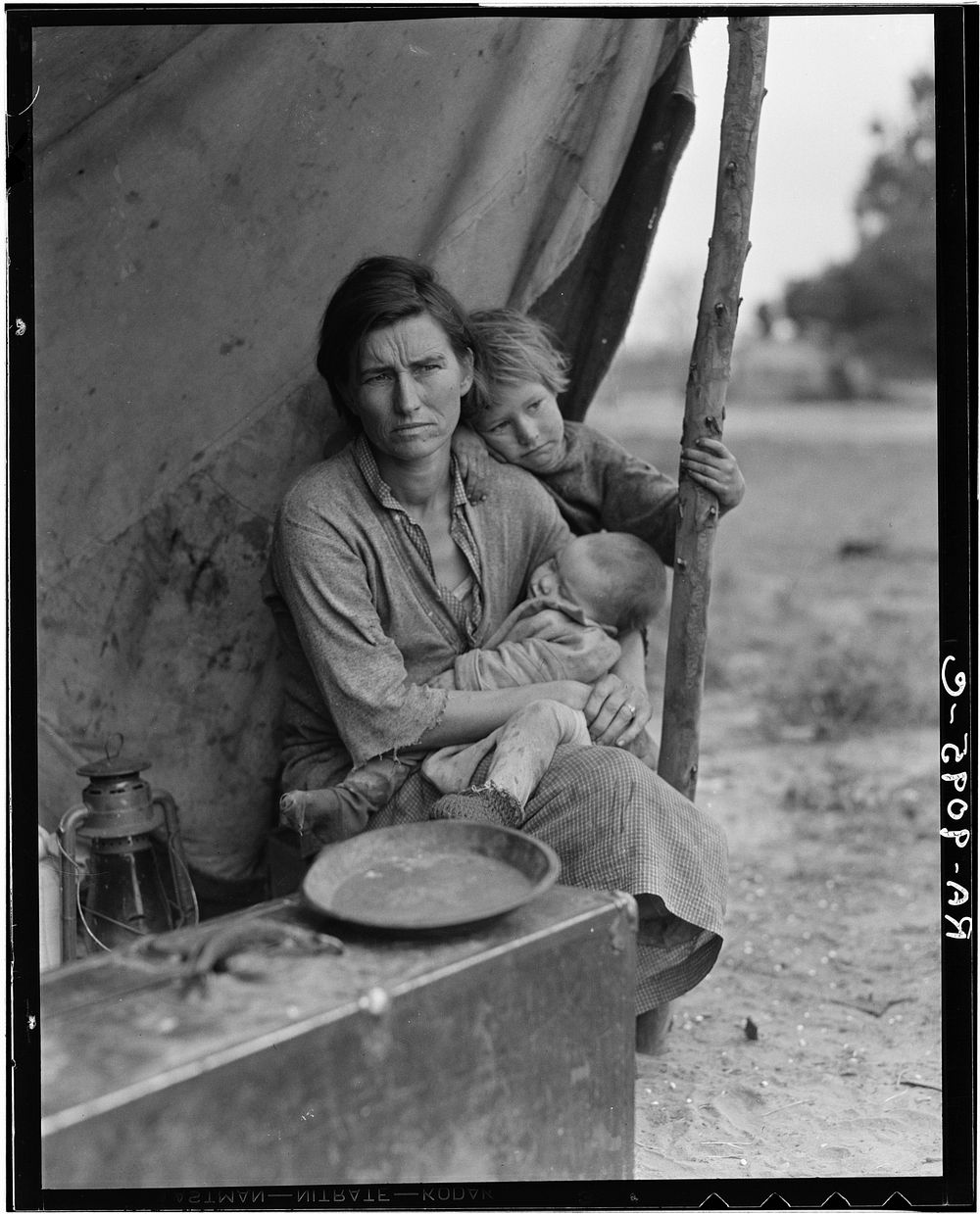 Migrant agricultural worker's family. Seven children without food. Mother aged thirty-two. Father is a native Californian.…