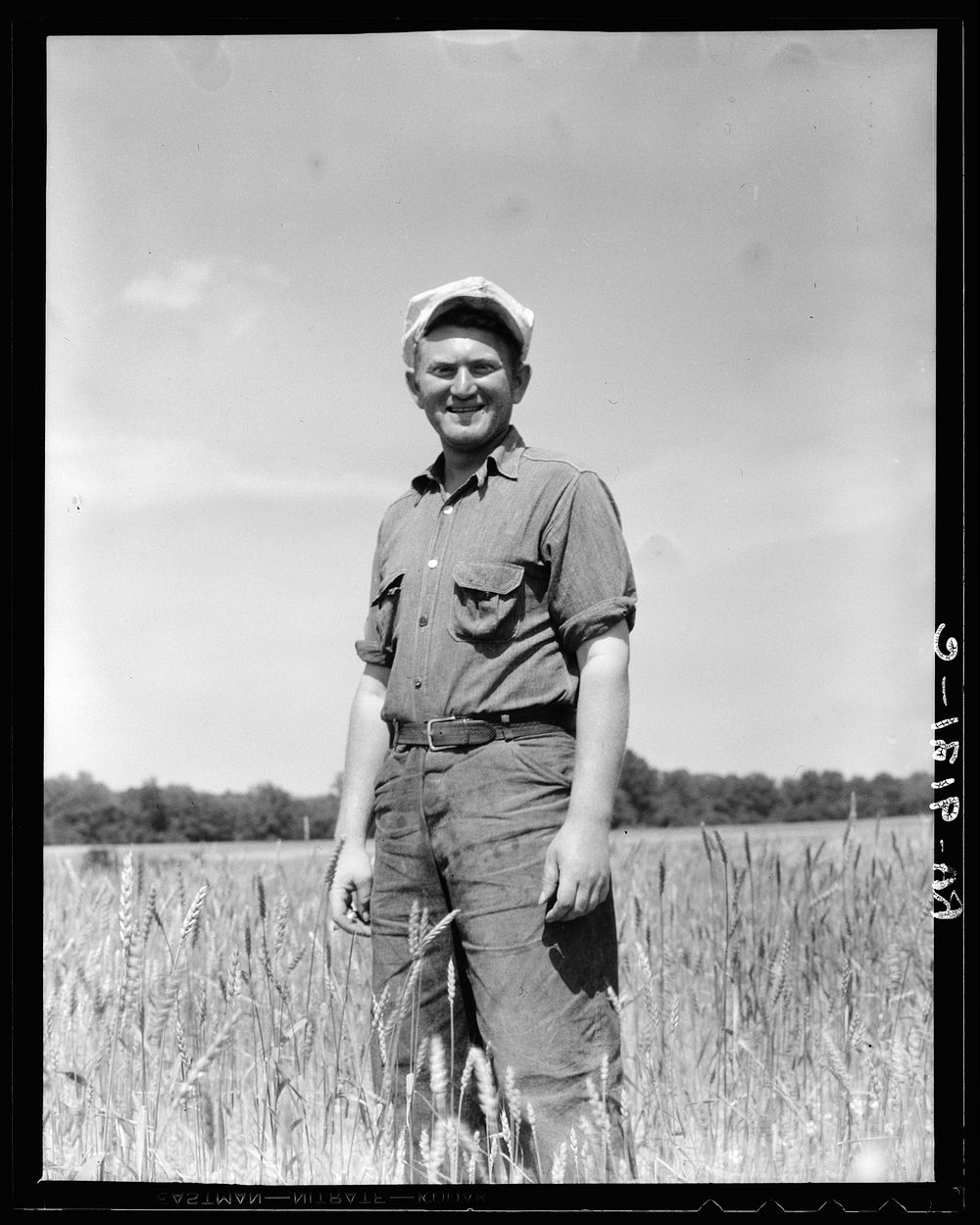 Homesteader, farmer, who has been working on the community farm since 1934. Hightstown, New Jersey. Sourced from the Library…