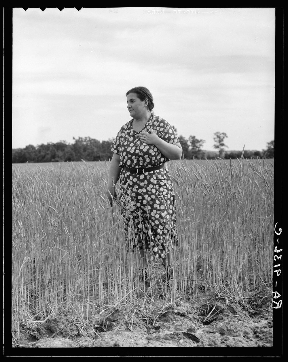 Hightstown, New Jersey. Jewish-American farm mother, Mrs. Cohen, wife of the farm manager. Sourced from the Library of…