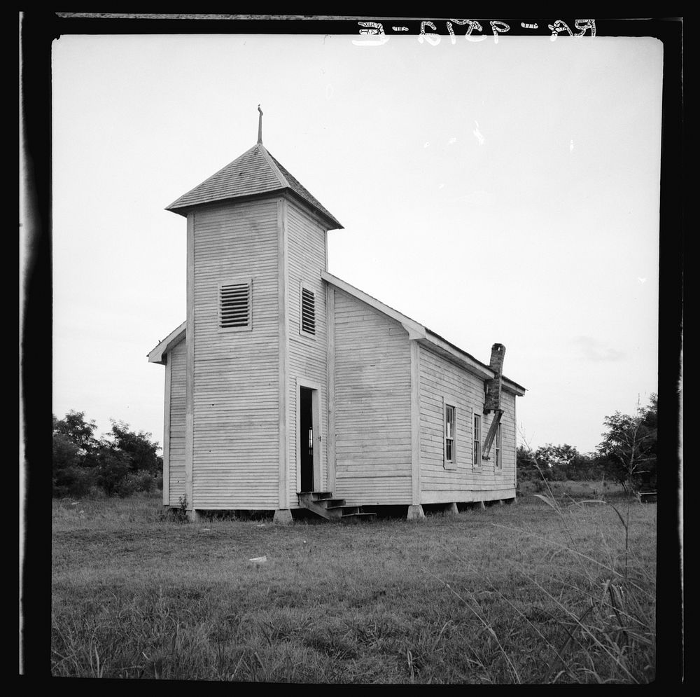  church. Mississippi Delta near Greenville, Mississippi. Sourced from the Library of Congress.