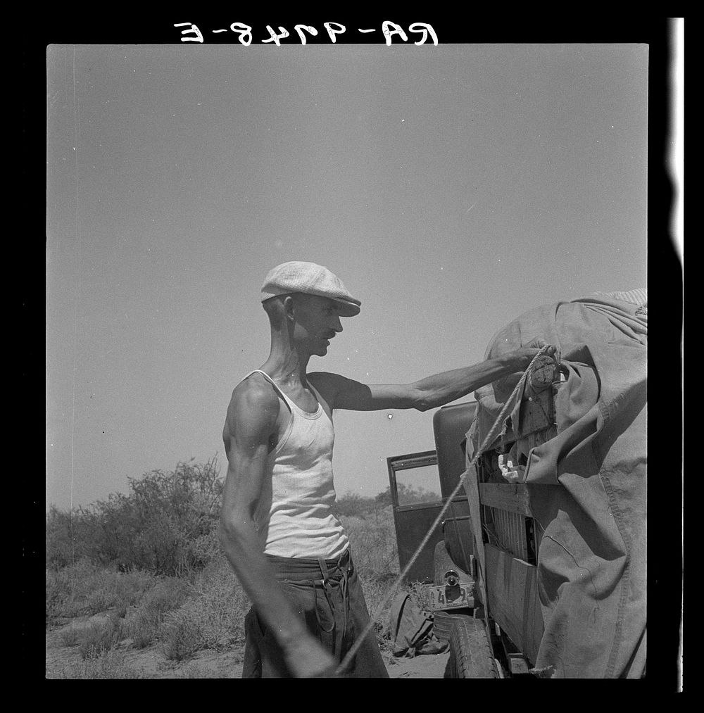 Tubercular father of a family of nine who are stranded in New Mexico with no money. Sourced from the Library of Congress.