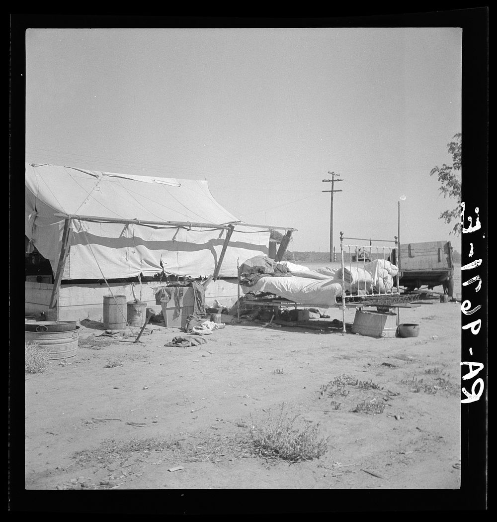California home of Oklahoma drought refugee. Sourced from the Library of Congress.