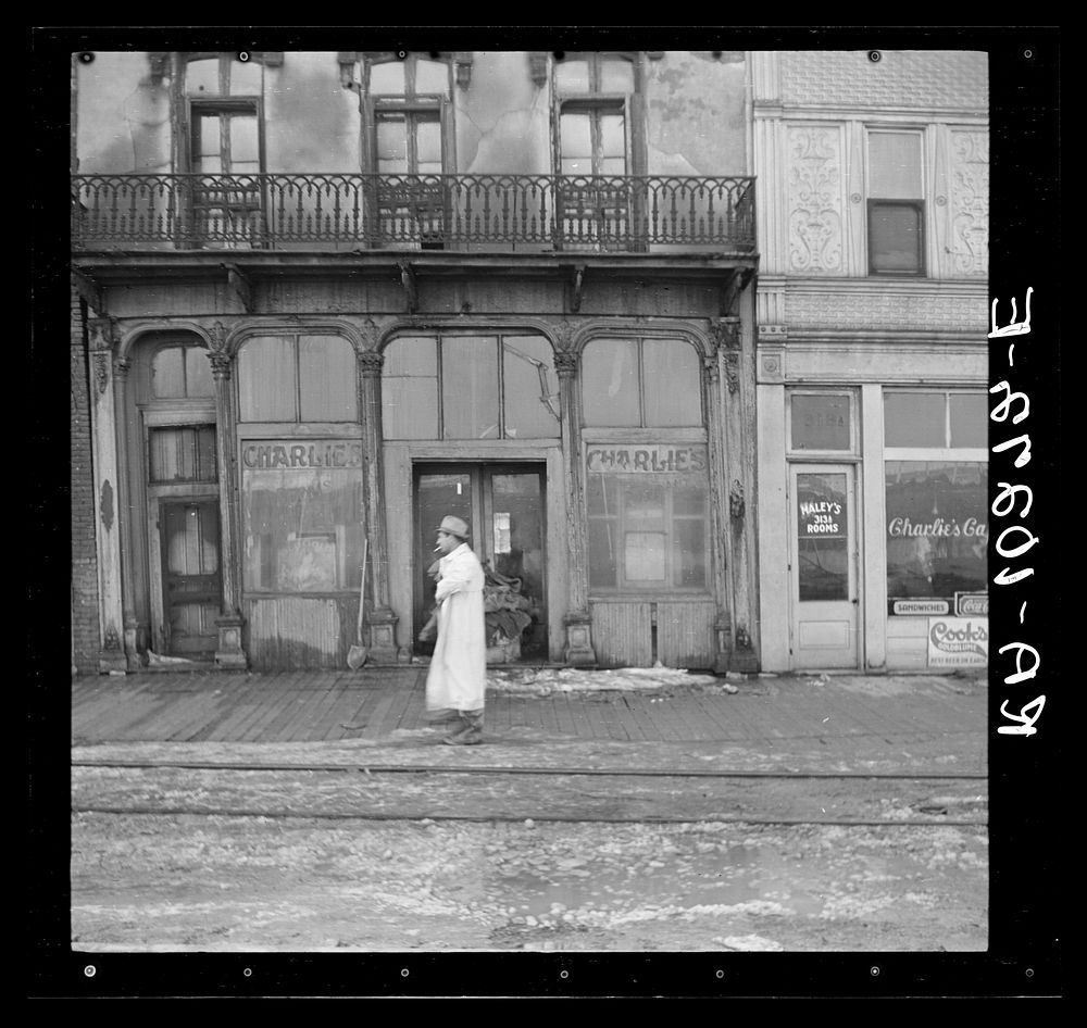 A street in Cairo, Illinois, during the flood by Russell Lee